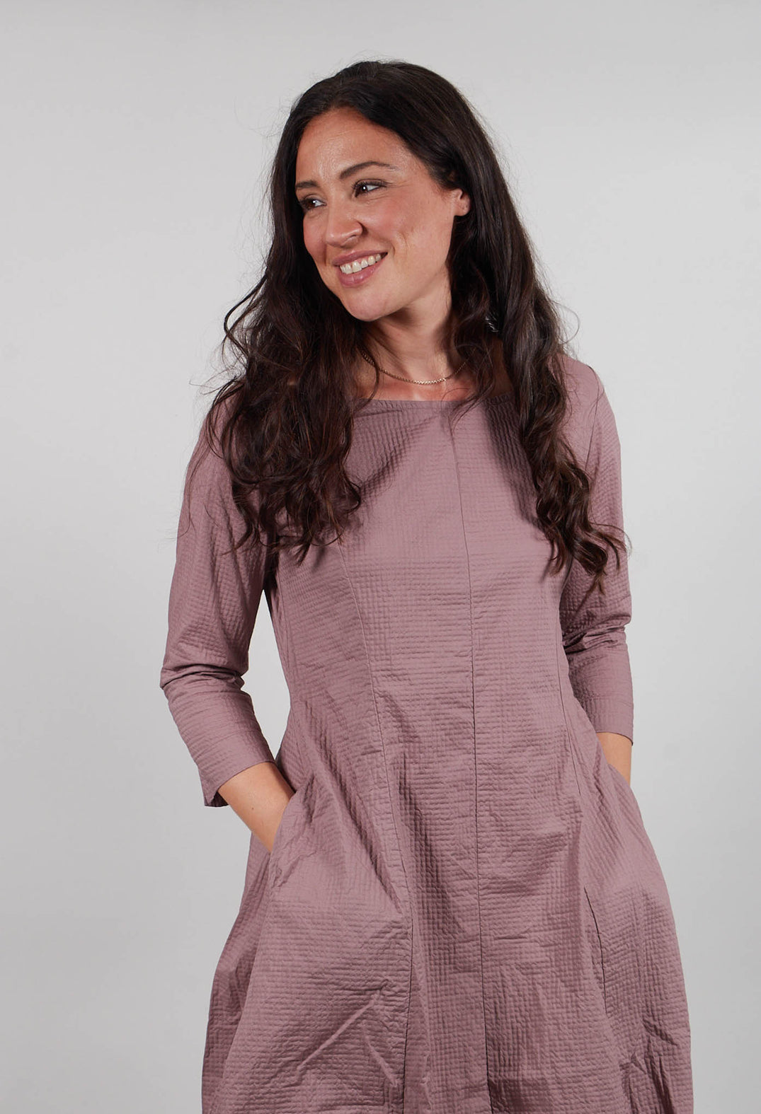 Balloon Hem Dress in Crystal  - 3420902