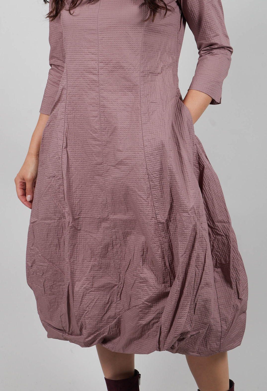 Balloon Hem Dress in Crystal  - 3420902