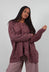 Relaxed Longline Jumper in Lava Melange  - 3460703