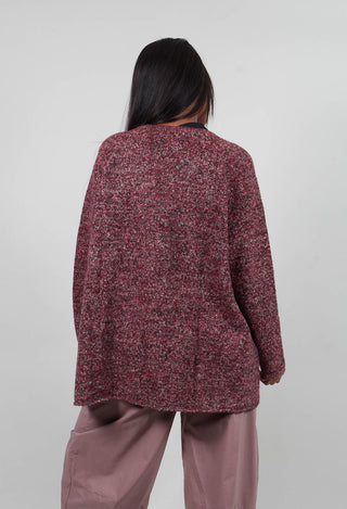 Relaxed Longline Jumper in Lava Melange  - 3460703