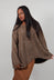Relaxed Longline Jumper in Bronze Melange - 3460703