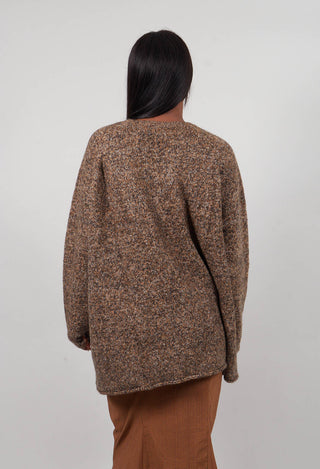 Relaxed Longline Jumper in Bronze Melange - 3460703
