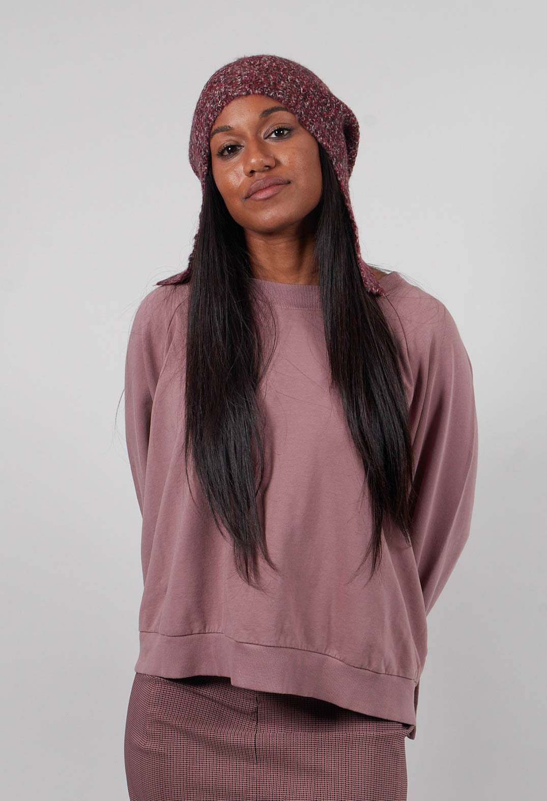 Ear Flap Beanie Hat in Lava Melange - 3464605