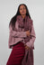 Oversized Knitted Scarf in Lava Melange - 3467706