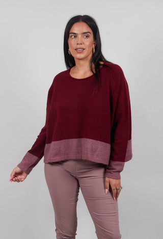 Contrast Trim Jumper in Lava Crystal  - 3480702