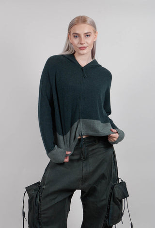 Contrast Trim Cardigan in Forest Park  - 3487103