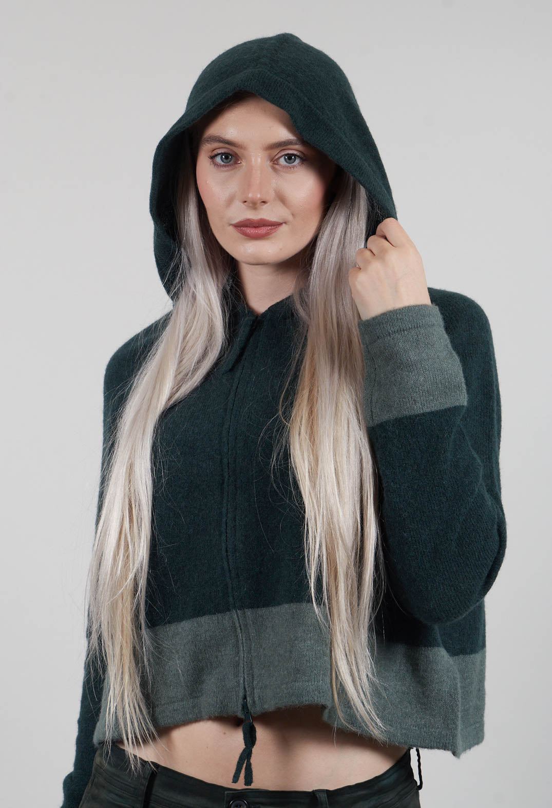 Contrast Trim Cardigan in Forest Park  - 3487103