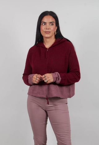 Contrast Trim Cardigan in Lava Crystal - 3487103