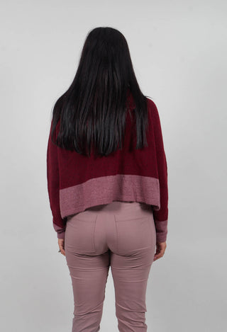 Contrast Trim Cardigan in Lava Crystal - 3487103