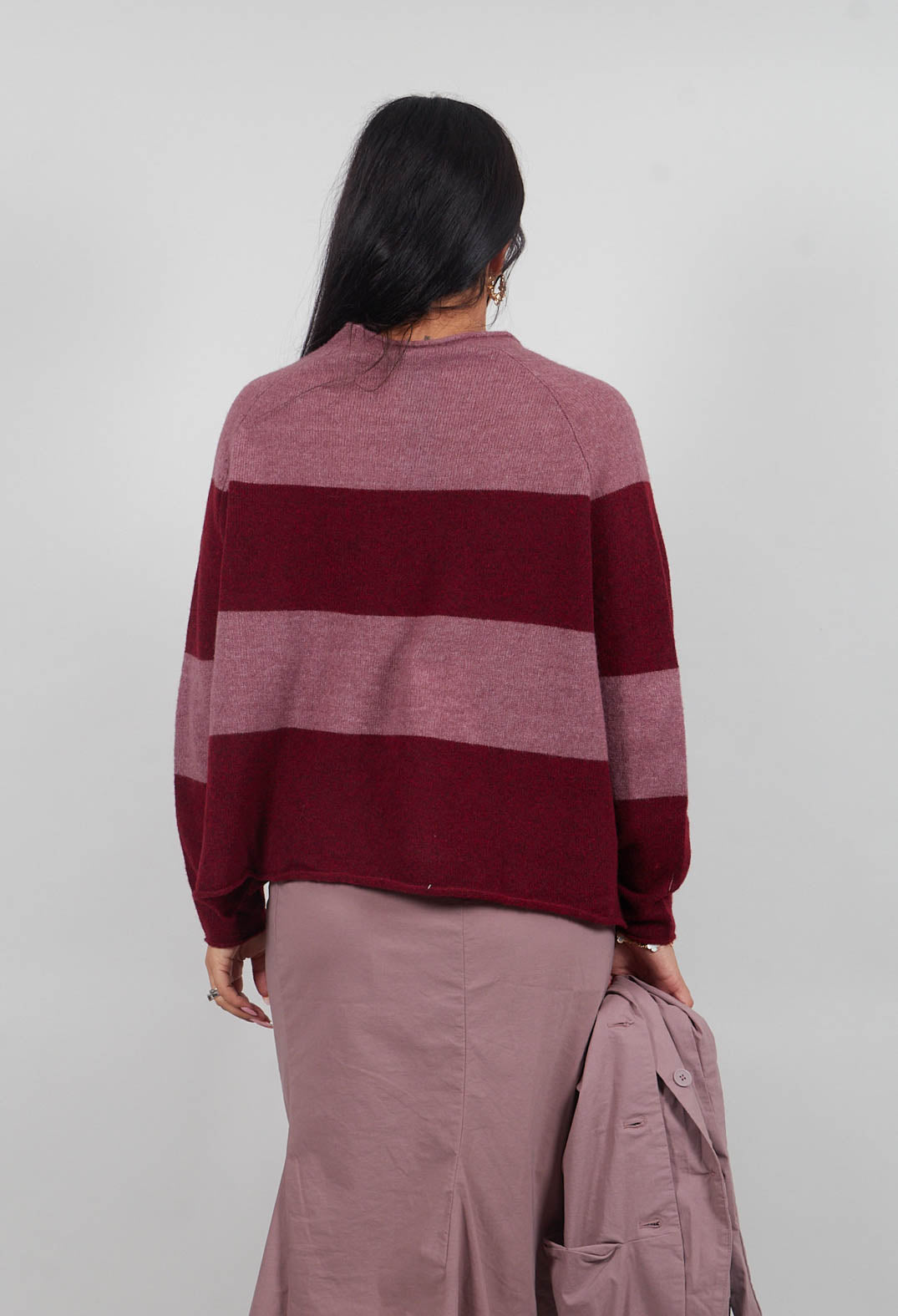Block Stripe Jumper in Lava Crystal  - 3480704