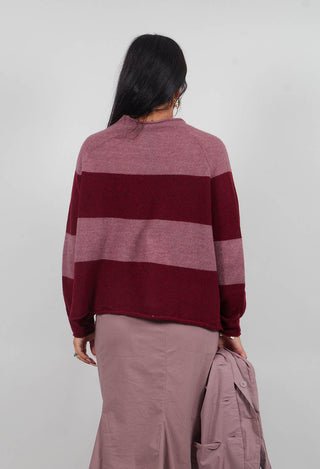 Block Stripe Jumper in Lava Crystal  - 3480704