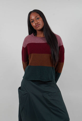 Block Stripe Jumper in Fantasy  - 3480704
