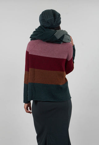 Block Stripe Jumper in Fantasy  - 3480704