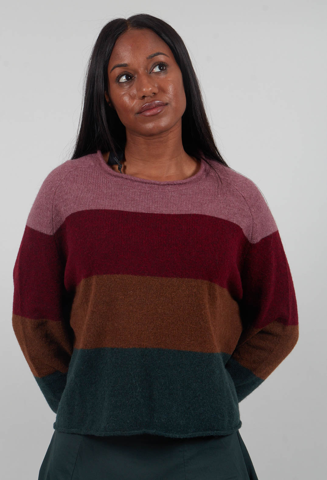 Block Stripe Jumper in Fantasy  - 3480704