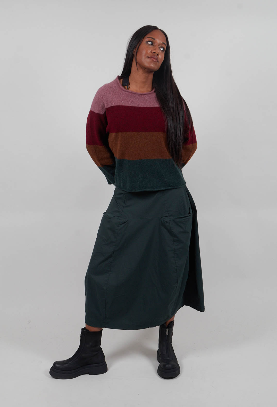 Block Stripe Jumper in Fantasy  - 3480704