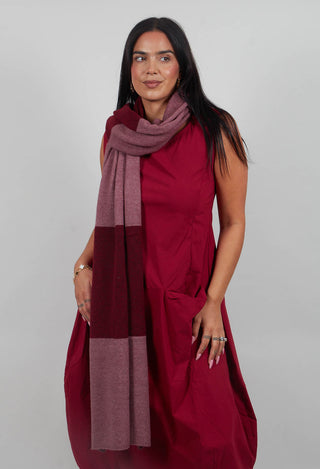 Block Stripe Scarf in Lava Crystal - 3487705