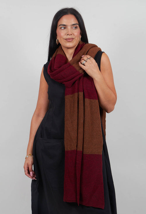 Block Stripe Scarf in Bronze Lava  - 3487705