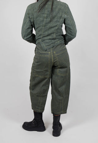 Barrel Leg Trousers in Park Cloud  - 3500111
