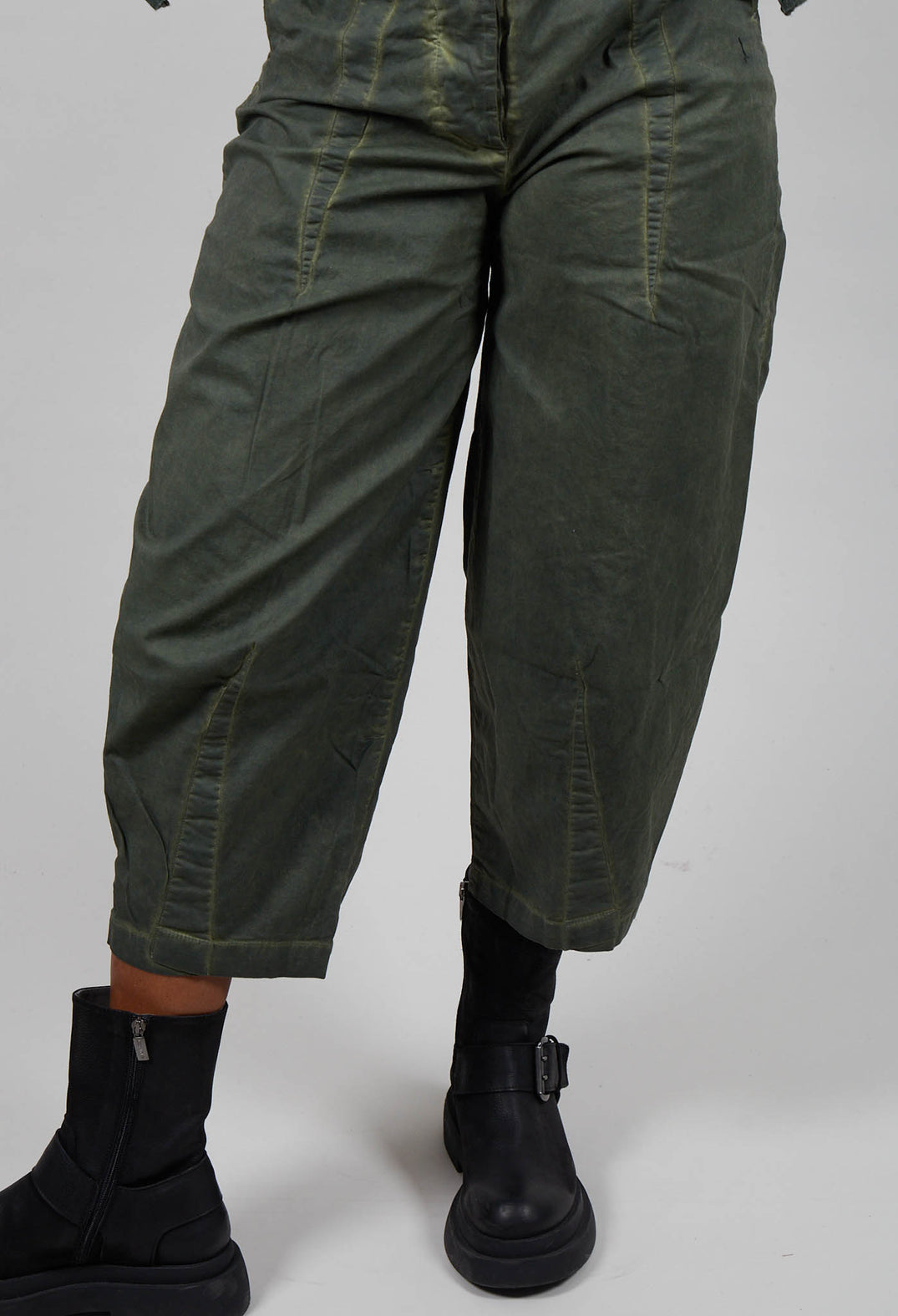 Barrel Leg Trousers in Park Cloud  - 3500111