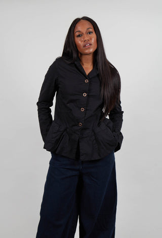 Jacket with Peplum Hem in Black - 3501103