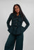Jacket with Peplum Hem in Forest  - 3501103