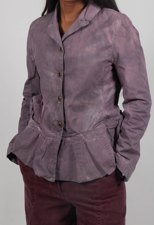 Jacket with Peplum Hem in Crystal Cloud - 3501113