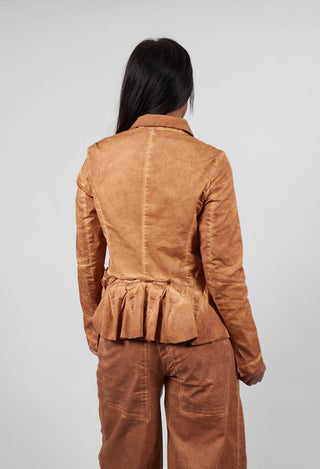 Jacket with Peplum Hem in Bronze Cloud  - 3501113