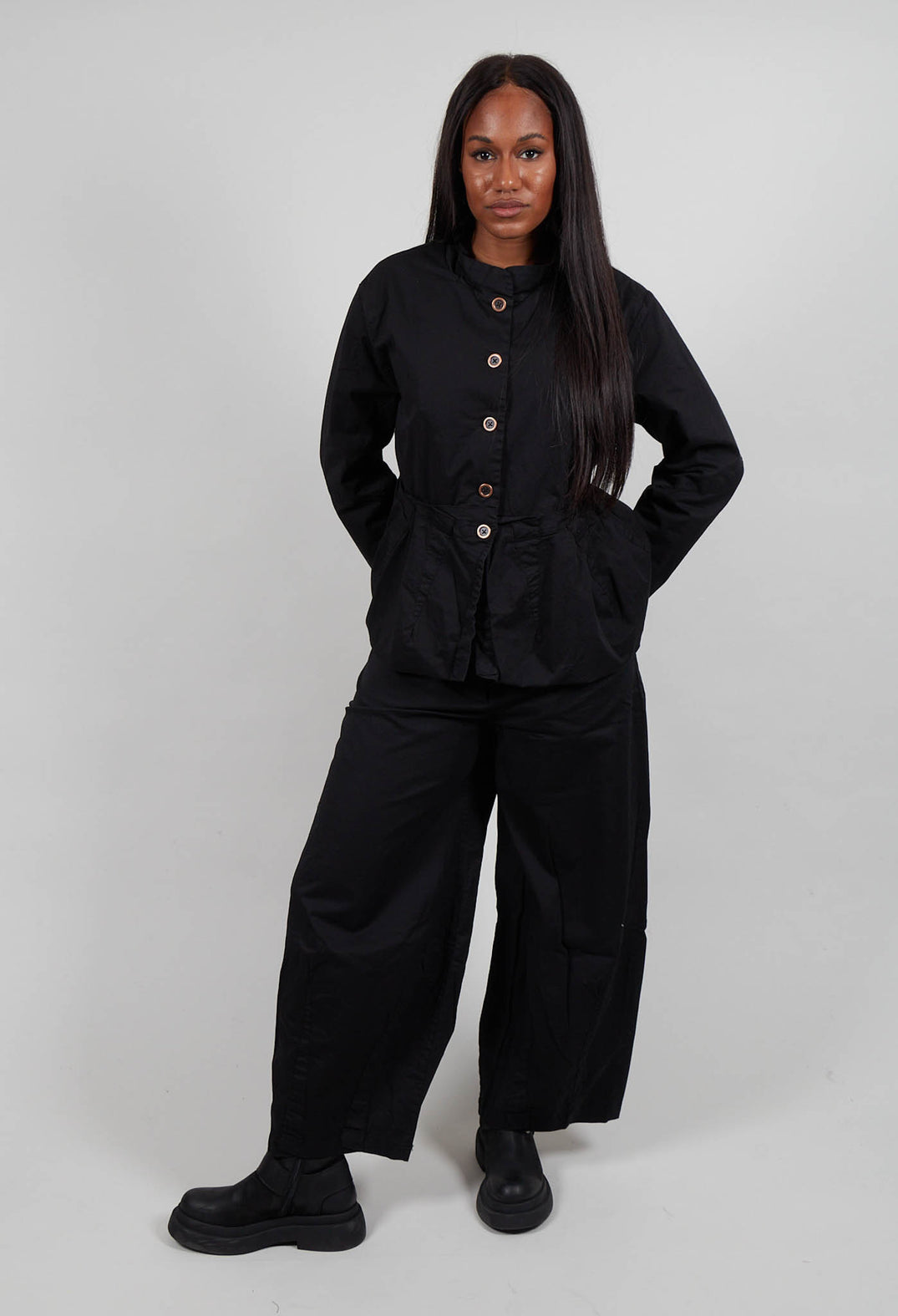 High Neck Jacket in Black - 3501104