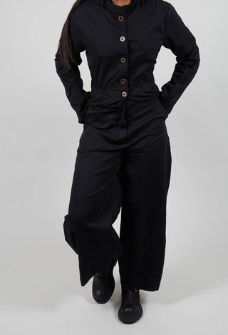 Trousers with Wide Leg in Black  - 3500106
