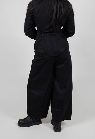 Trousers with Wide Leg in Black  - 3500106