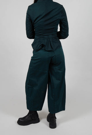 Trousers with Wide Leg in Forest - 3500106