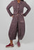 Balloon Leg Linen Trousers in Crystal Cloud - 3530111