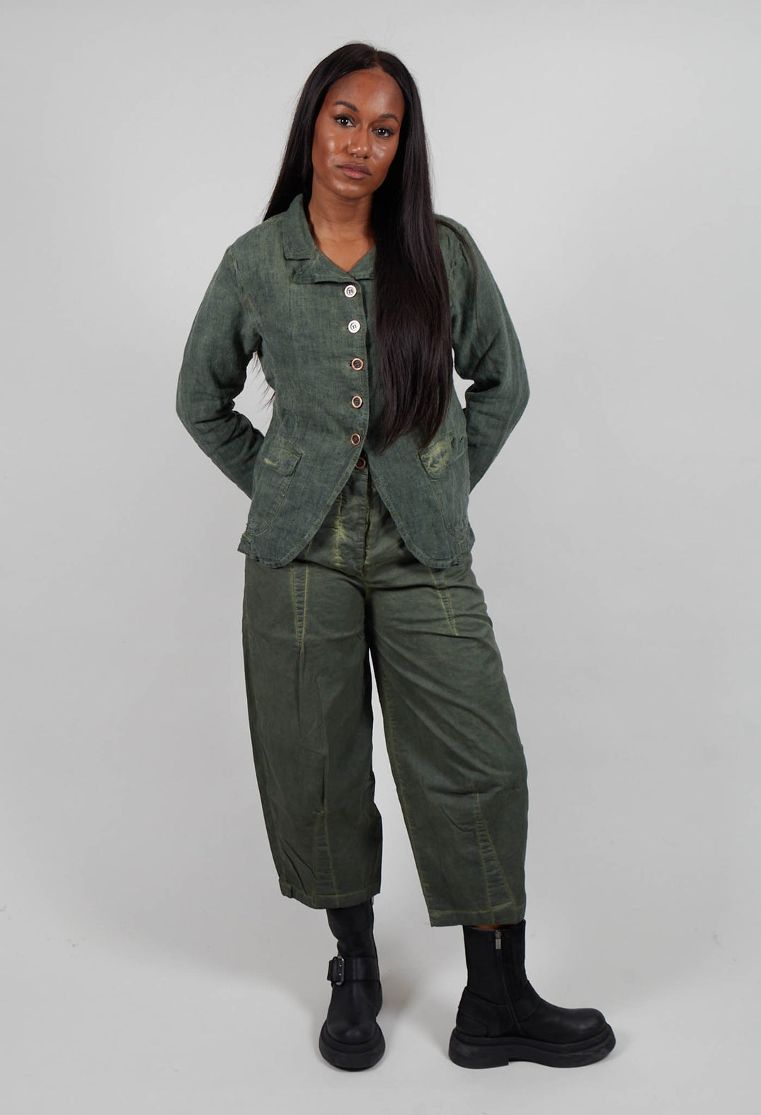 Linen Jacket in Park Cloud - 3531117