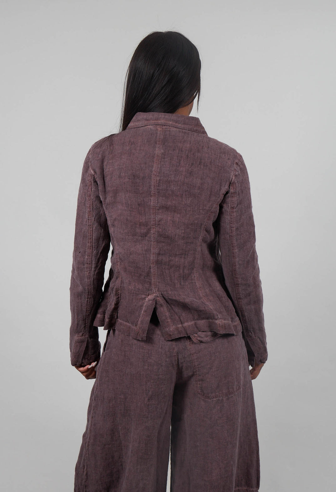 Linen Jacket in Crystal Cloud  - 3531117