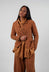 Linen Jacket in Bronze Cloud  - 3531117