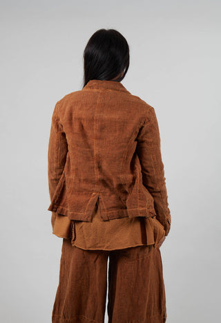 Linen Jacket in Bronze Cloud  - 3531117