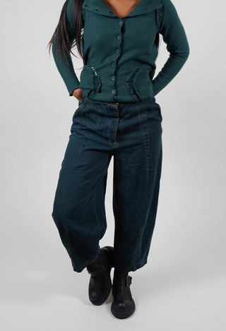 Barrel Leg Jeans in Forest Cloud  - 3560101