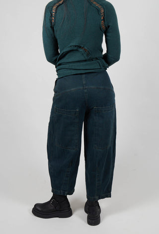 Barrel Leg Jeans in Forest Cloud  - 3560101