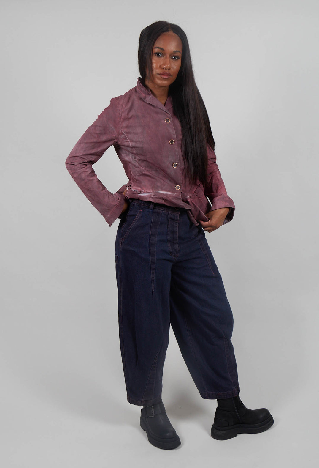 Barrel Leg Jeans in Crystal Cloud - 3560101