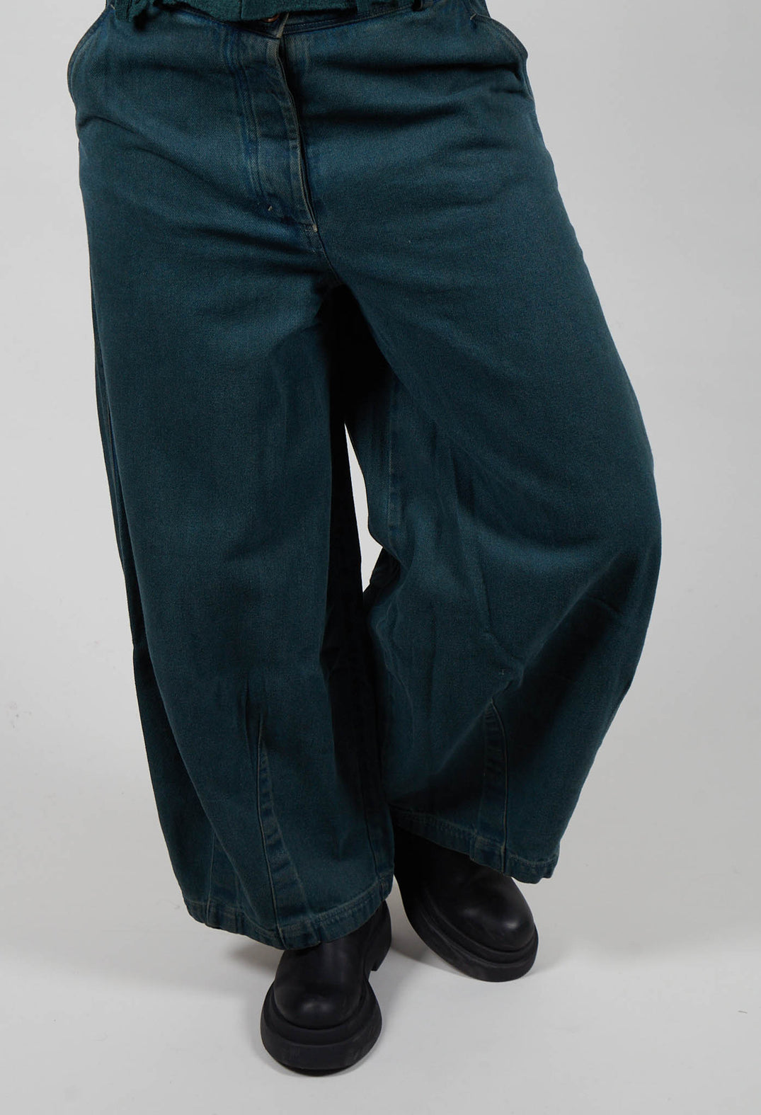 Wide Leg Jeans in Forest Cloud  - 3560102