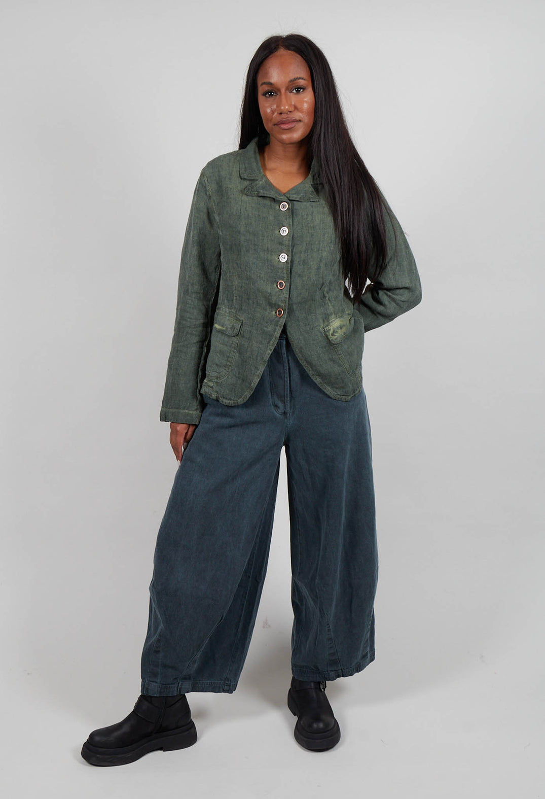 Wide Leg Jeans in Park Cloud - 3560102