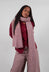 Ribbed Knit Scarf in Crystal Melange  - 3587707
