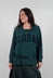 Cowl Neck Jumper in Forest Jacquard  - 3590701