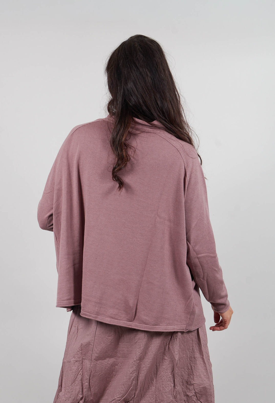 Cowl Neck Jumper in Crystal Jacquard - 3590701