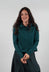 Fine Knit Cardigan in Forest Jacquard - 3597103