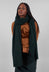 Ribbed Edge Scarf in Forest  - 3627705