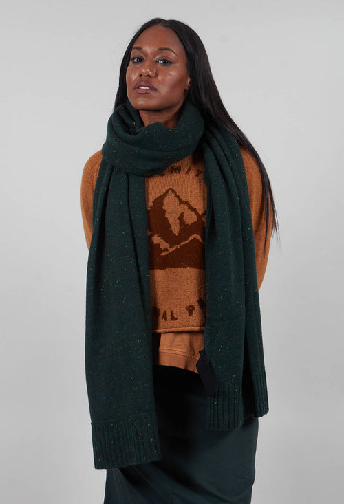 Ribbed Edge Scarf in Forest  - 3627705