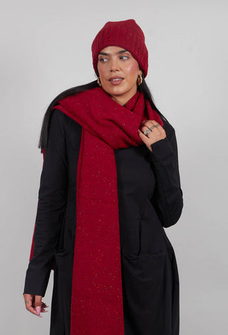 Ribbed Edge Scarf in Lava  - 3627705