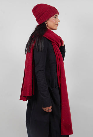 Ribbed Edge Scarf in Lava  - 3627705