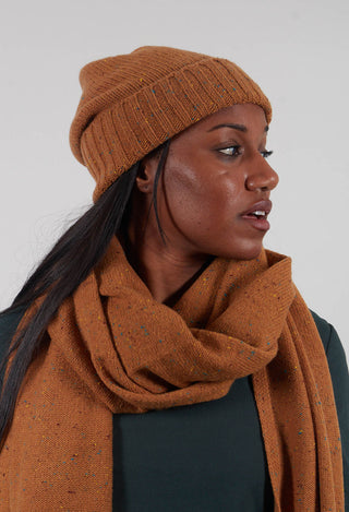 Ribbed Cuff Beanie Hat in Bronze - 3624606